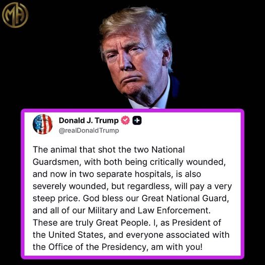 President Trump Condemns Attack on National Guard Members, Promises Full Accountability