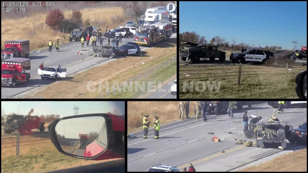 One Soldier Killed, Three Injured After Military Humvee Crash on I-65 in Boone County