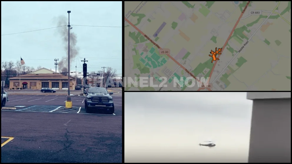 Mid-Air Helicopter Collision in Hammonton Leaves Aircraft in Flames, Sparks Major Emergency Response
